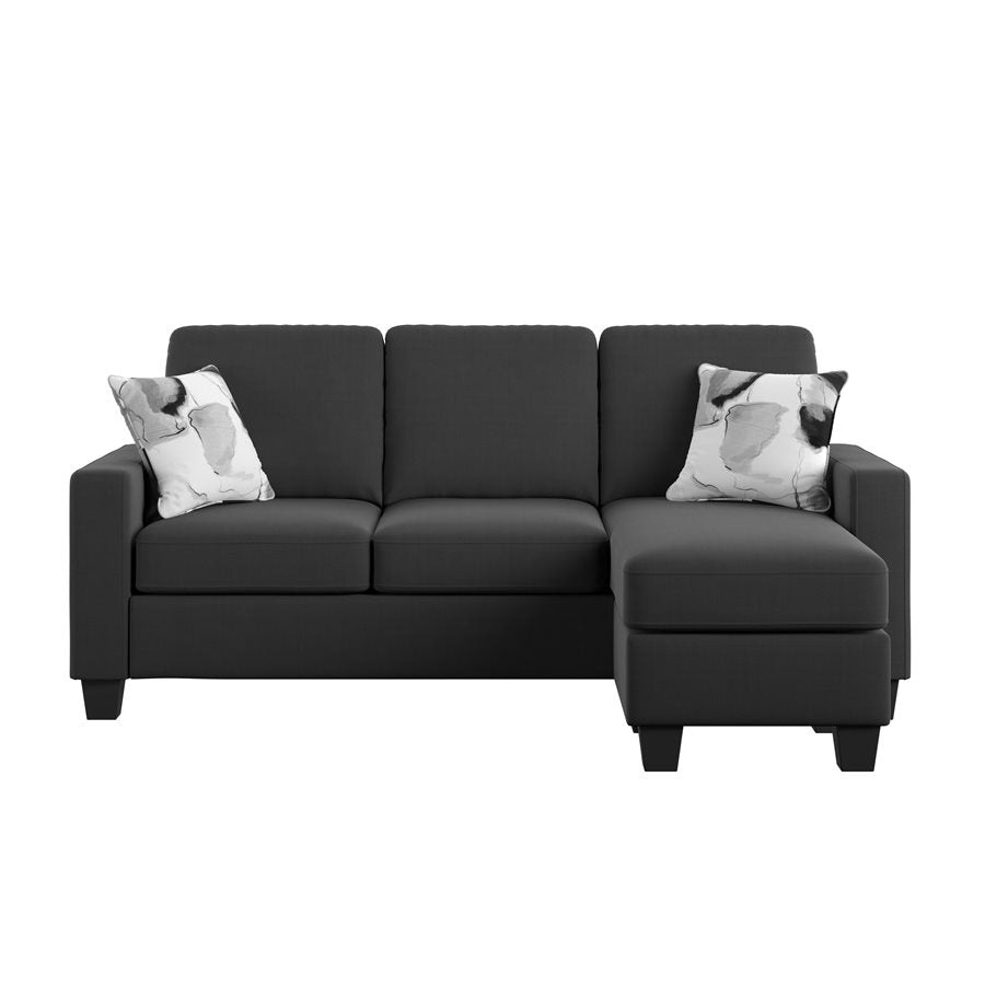 Pixel - Black Chofa with Pillows - The Furnishery