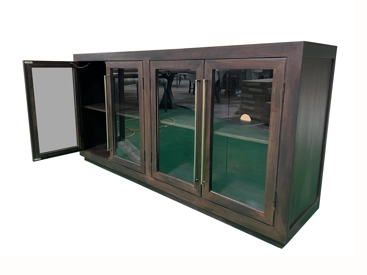 Tallis 72" 4 Door Sideboard - Natural + Black - The Furnishery