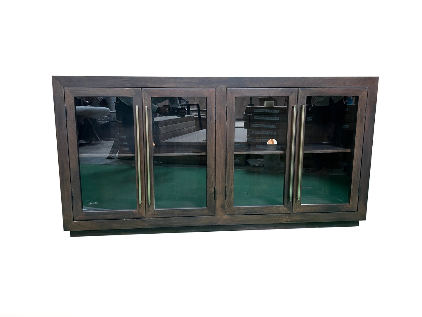 Tallis 72" 4 Door Sideboard - Natural + Black - The Furnishery