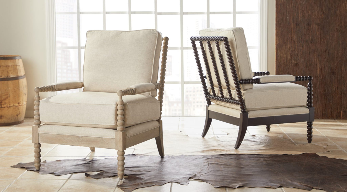 The March Chair In Nancy Linen (Espresso) - The Furnishery