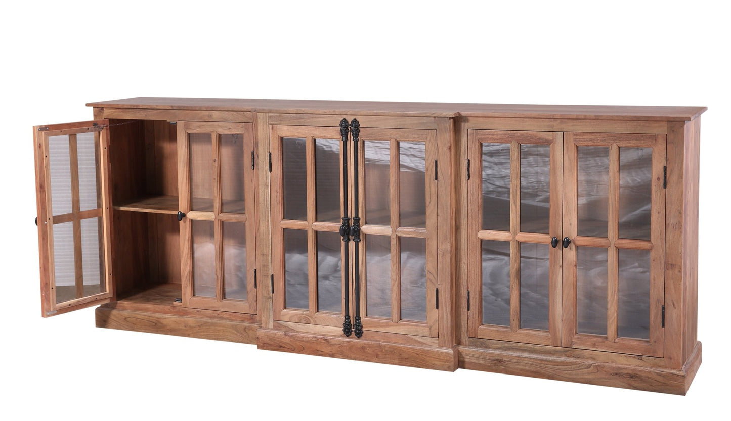 Willis 100" 6 Door Sideboard - Natural - The Furnishery