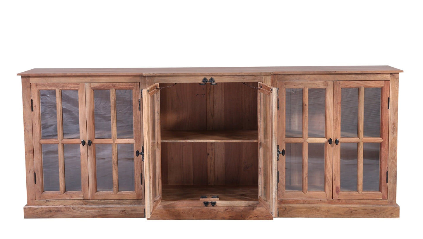 Willis 100" 6 Door Sideboard - Natural - The Furnishery