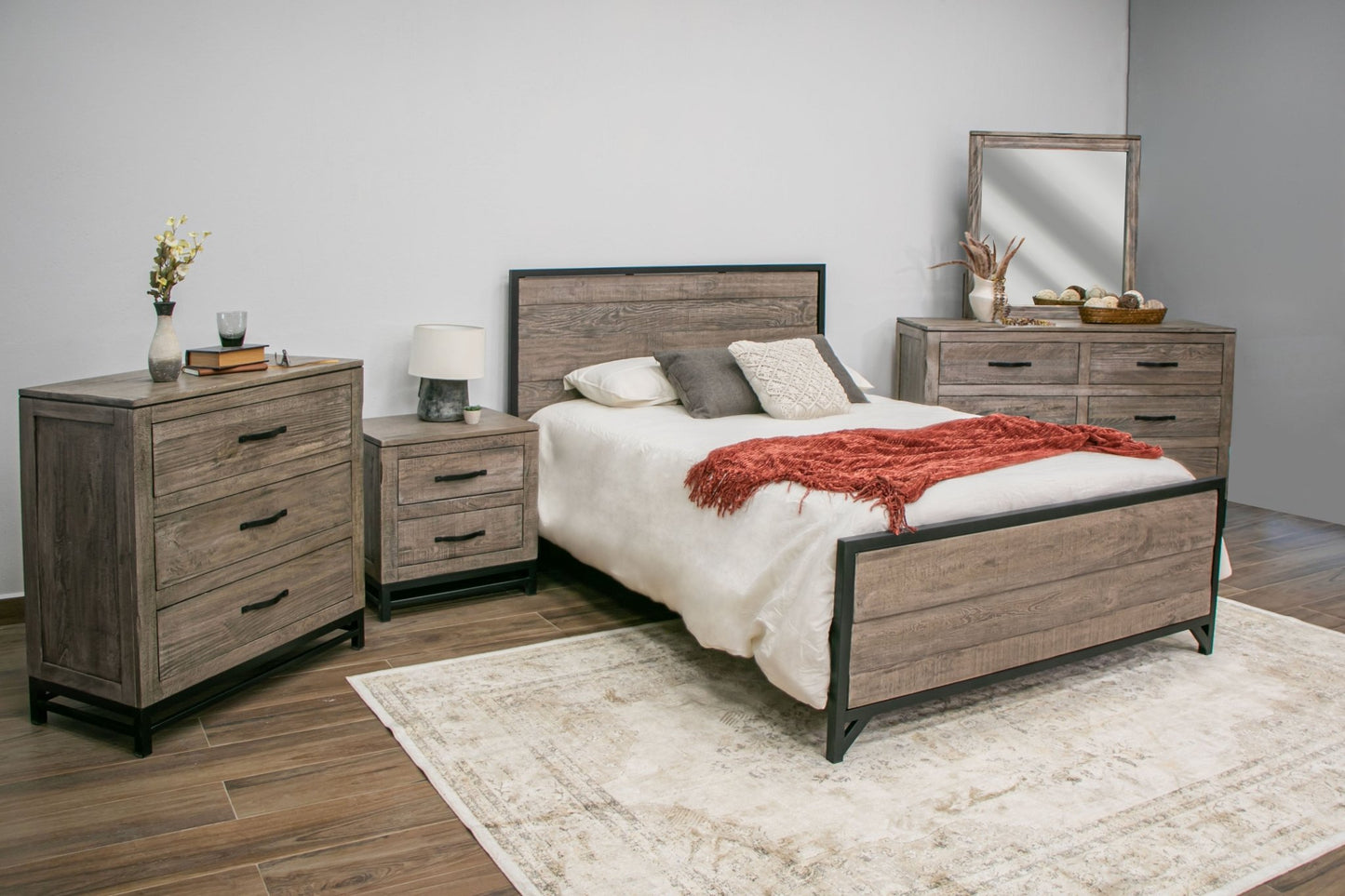 Wooden Iron - Bed - The Furnishery