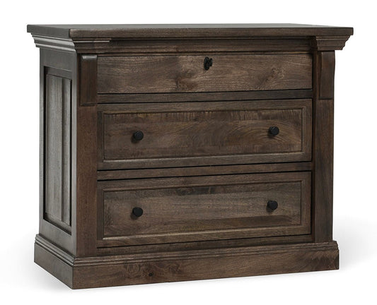 Adelaide 3 Drawer Nightstand - Cocoa Brown - The Furnishery