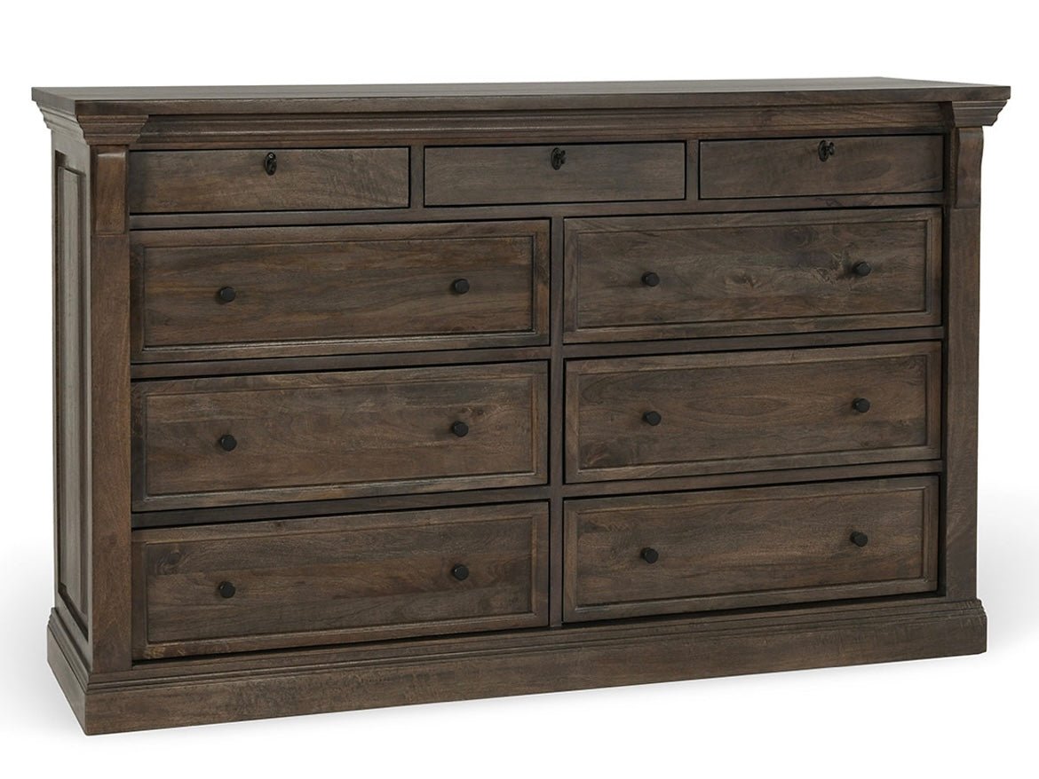 Adelaide 9 Drawer Dresser - Cocoa Brown - The Furnishery