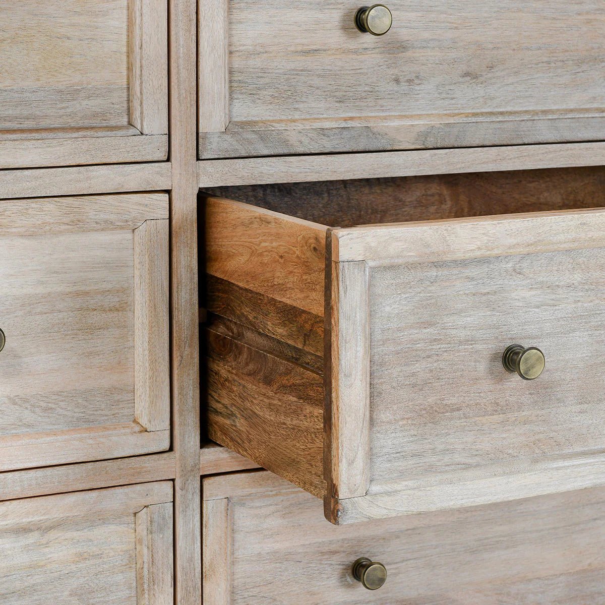 Adelaide 9 Drawer Dresser - Natural White Wash - The Furnishery