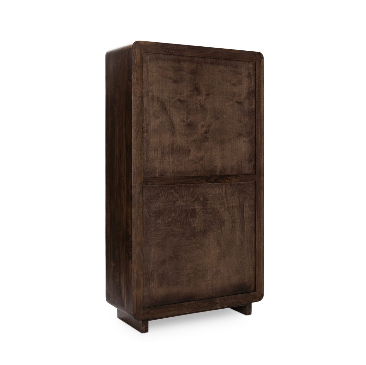 Albero 2Dr Wood 7" Tall Cabinet - Brown - The Furnishery