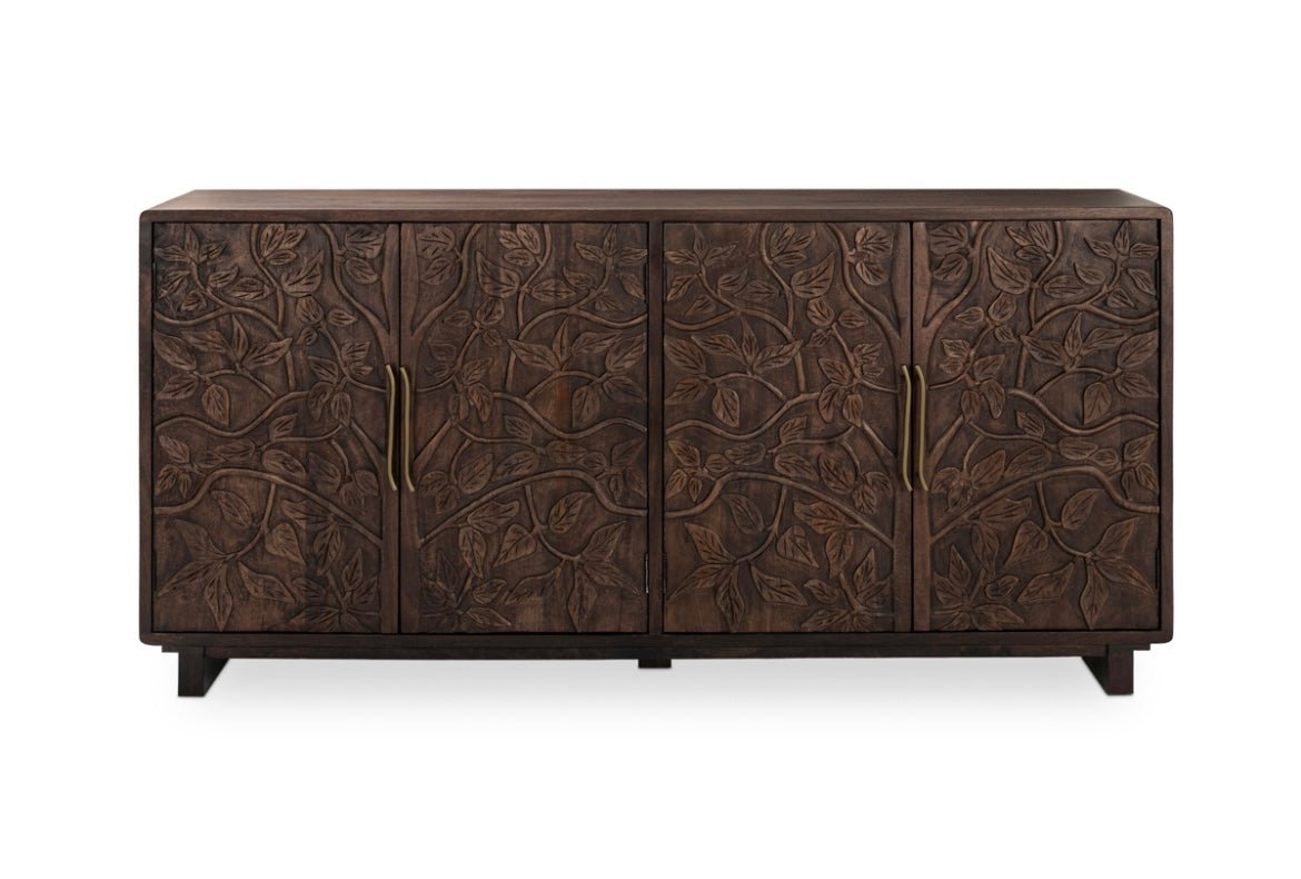 Albero 4Dr Wood 78" Buffet - Brown - The Furnishery