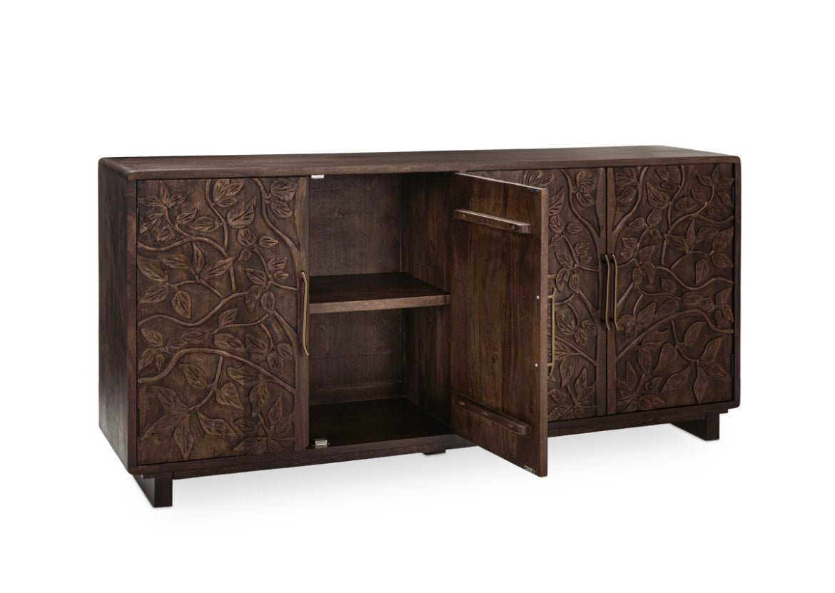 Albero 4Dr Wood 78" Buffet - Brown - The Furnishery