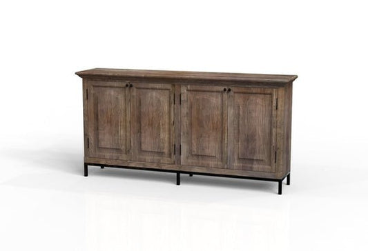 Blair 76" 2 Door Cabinet - Natural + Smoke - The Furnishery