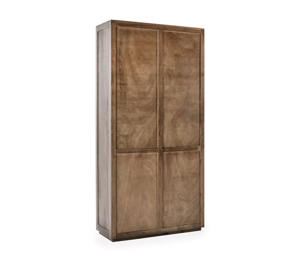 Bradley 45" Oak Wood Tall Cabinet Landmark Brown - The Furnishery