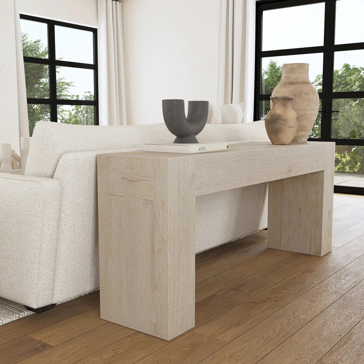 Bristol 72" Solid Wood Rectangle Console Table - The Furnishery
