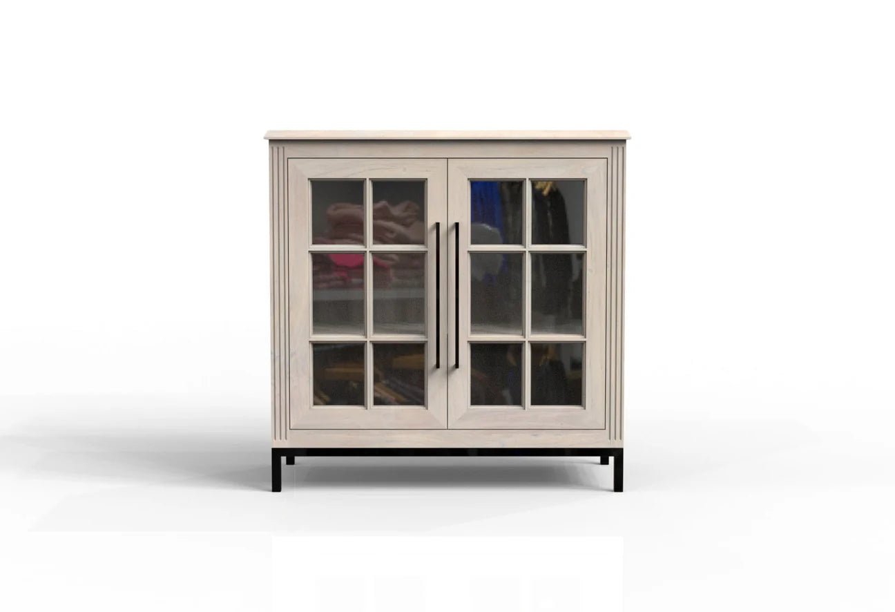 Cantwell 40" 2 Door Short Cabinet - New White Wash - The Furnishery