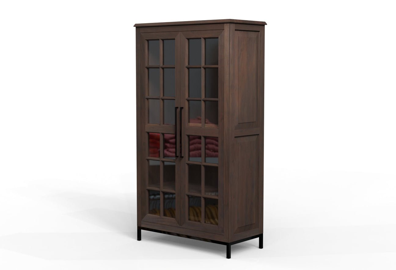 Cantwell 72" 2 Door Short Cabinet - Natural + Black - The Furnishery