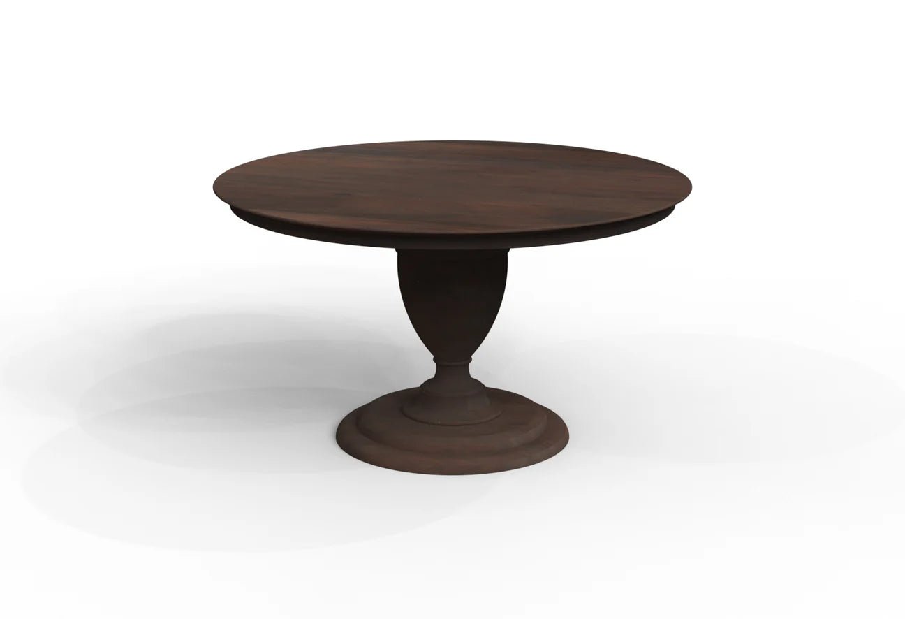 Clairmont - 53" Round Dining Table - Natural + Black - The Furnishery