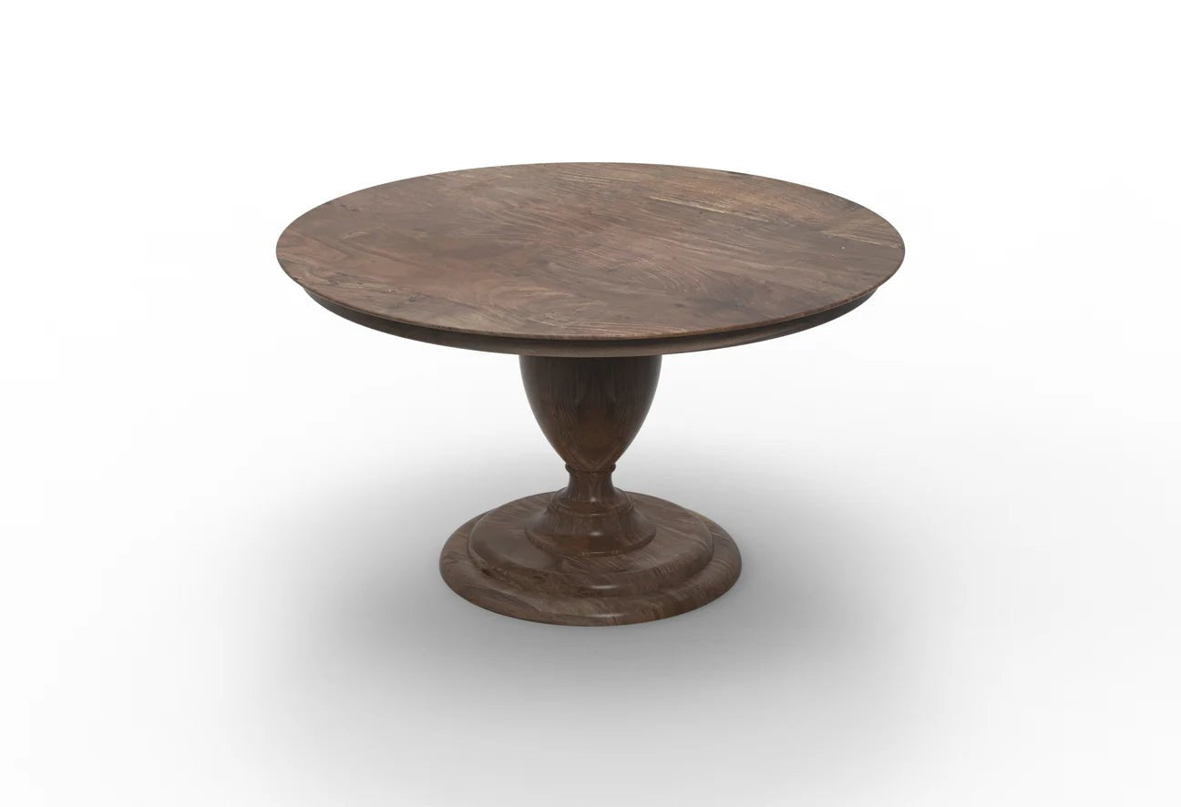 Clairmont - 53" Round Dining Table - Natural + Smoke - The Furnishery