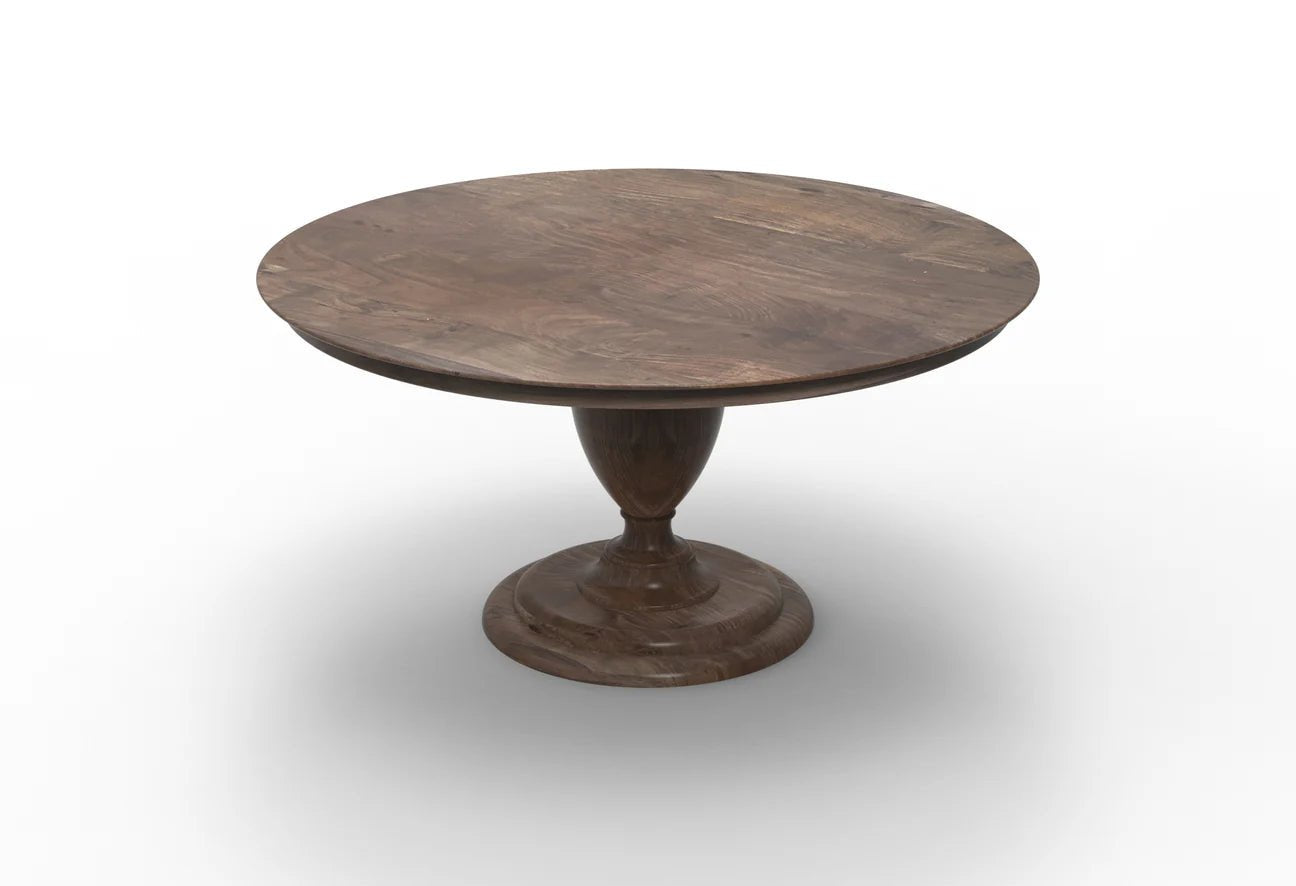 Clairmont - 60" Round Dining Table - Natural + Smoke - The Furnishery