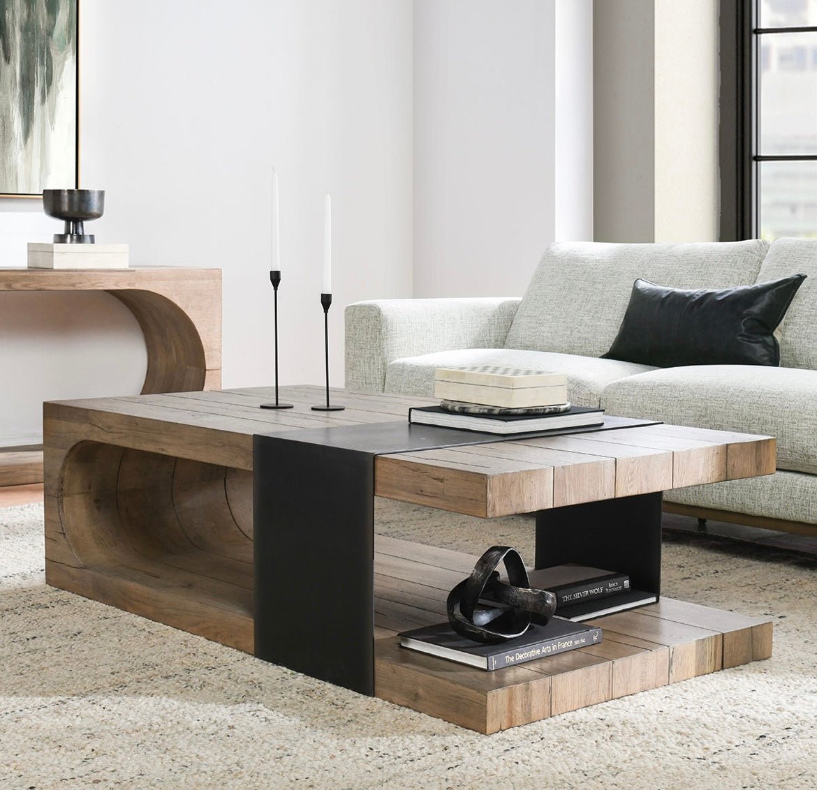 Danica Reclaimed Oak 62" Coffee Table - The Furnishery