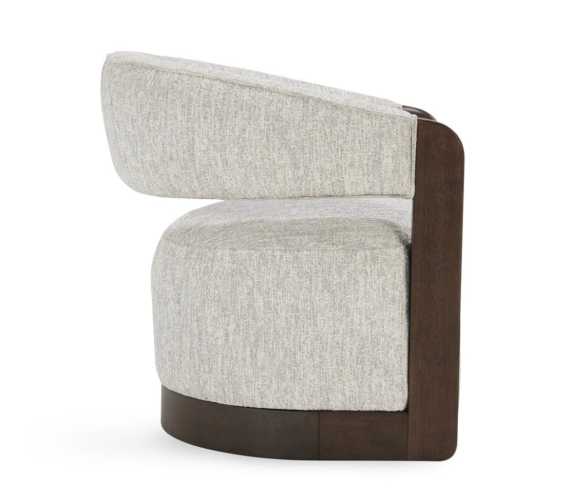 James Swivel Accent Chair Glacier Gray - The Furnishery