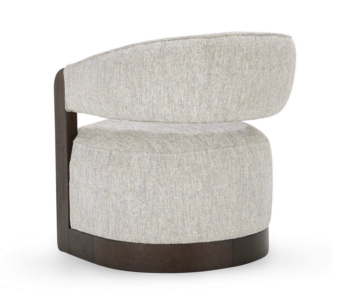 James Swivel Accent Chair Glacier Gray - The Furnishery