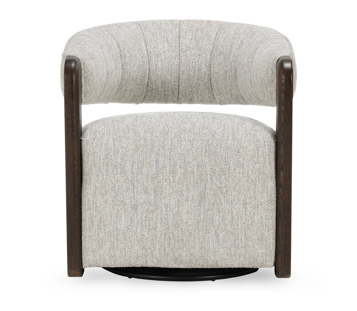 James Swivel Accent Chair Glacier Gray - The Furnishery