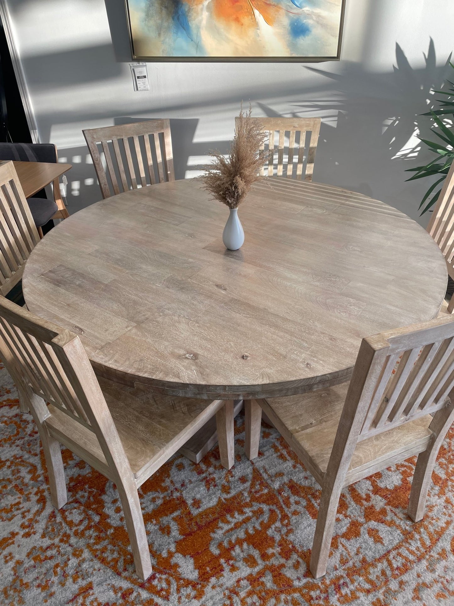 Jens 60" Round Dining Table - Dune - The Furnishery