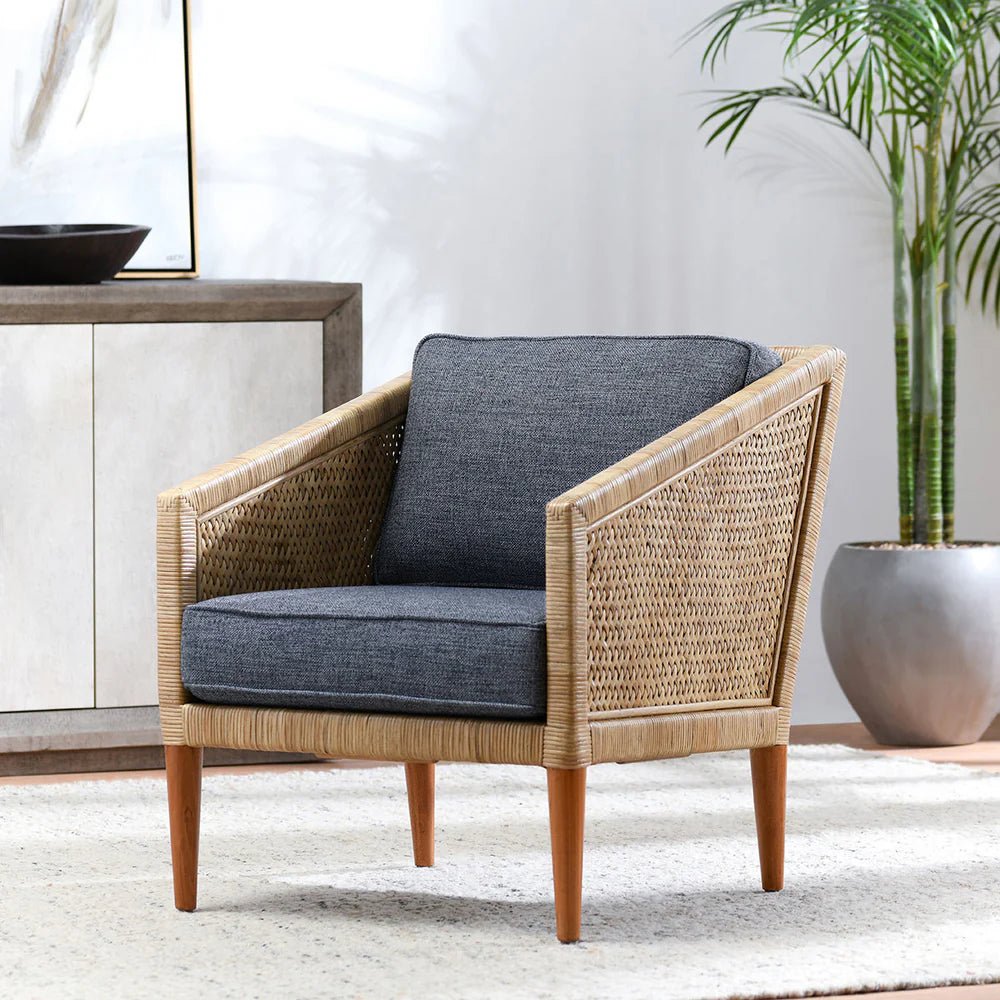 KAITLIN RATTAN ACCENT CHAIR - The Furnishery