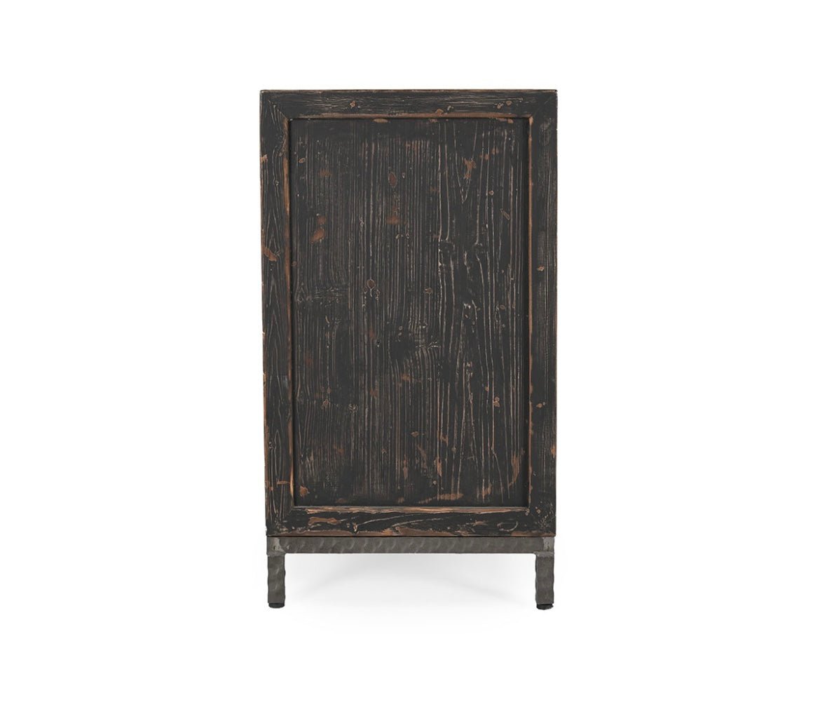 Lisbon Reclaimed Pine 4Dr 76” Cabinet - The Furnishery