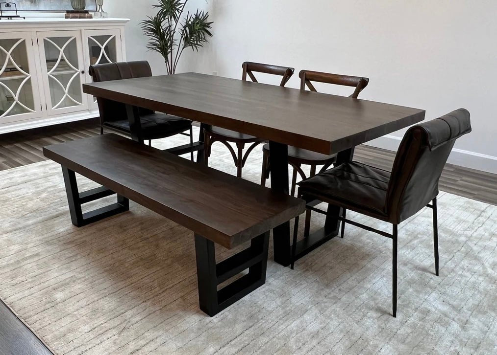 Maxwell Acacia 72” Dining Table - Natural + Smoke - The Furnishery