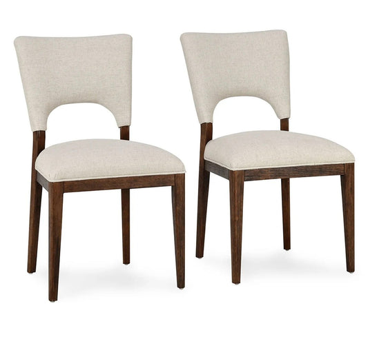 Mitchel Upholstered Dining Chair Set of 2 - Natural or Grey - The Furnishery