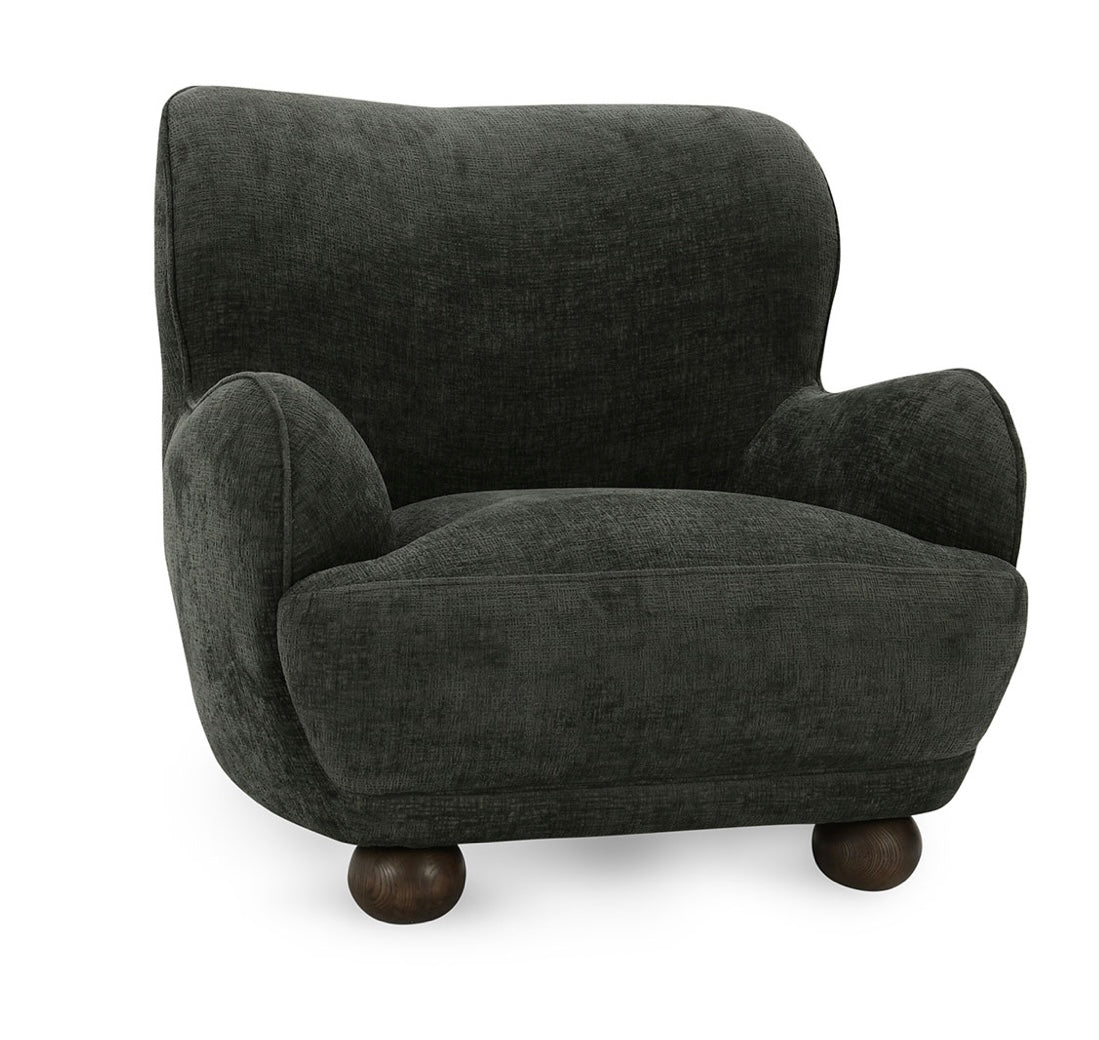 Penelope Upholstered Accent Chair - Forest Green - The Furnishery