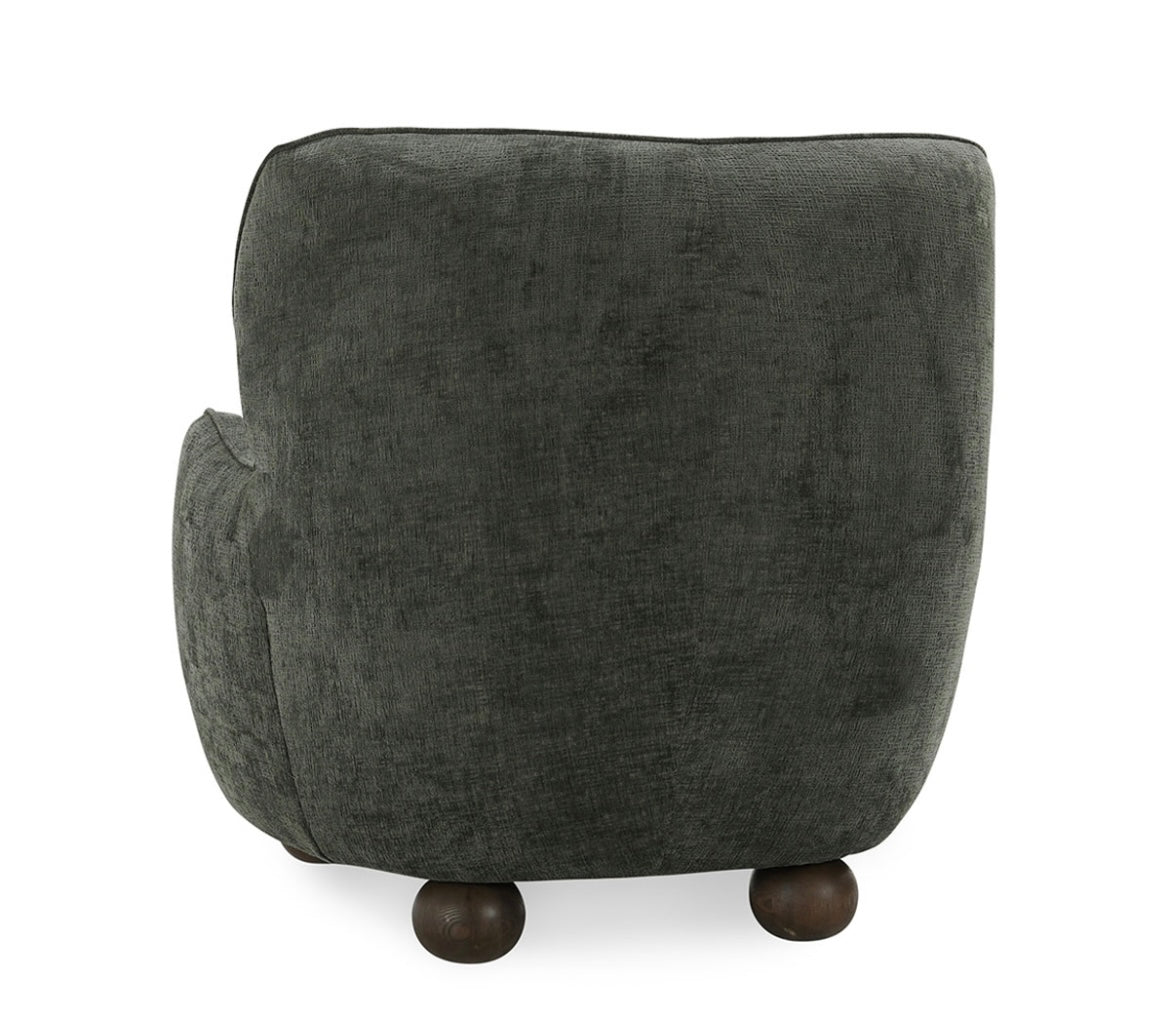 Penelope Upholstered Accent Chair - Forest Green - The Furnishery