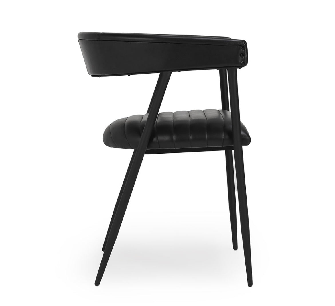 Preston Dining Chair - Black - The Furnishery