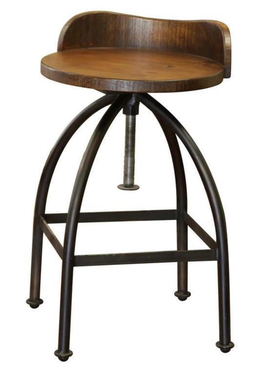 Pueblo - Wooden Adjustable Stool - The Furnishery