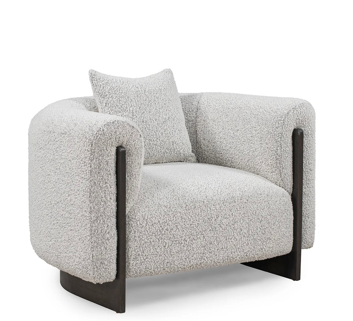 Sierra Accent Chair - Gray Boucle - The Furnishery