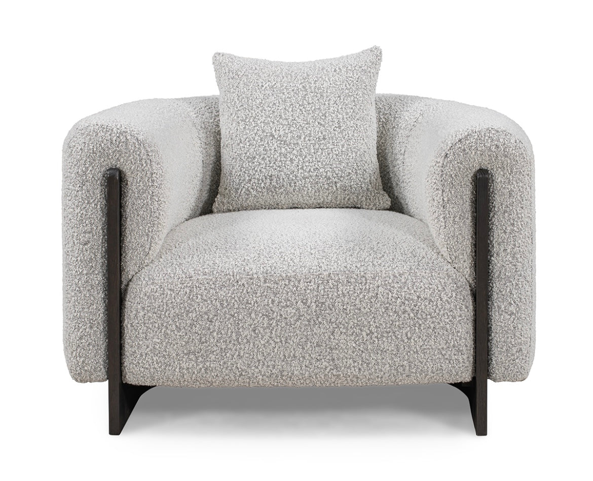 Sierra Accent Chair - Gray Boucle - The Furnishery