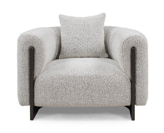 Sierra Accent Chair - Gray Boucle - The Furnishery