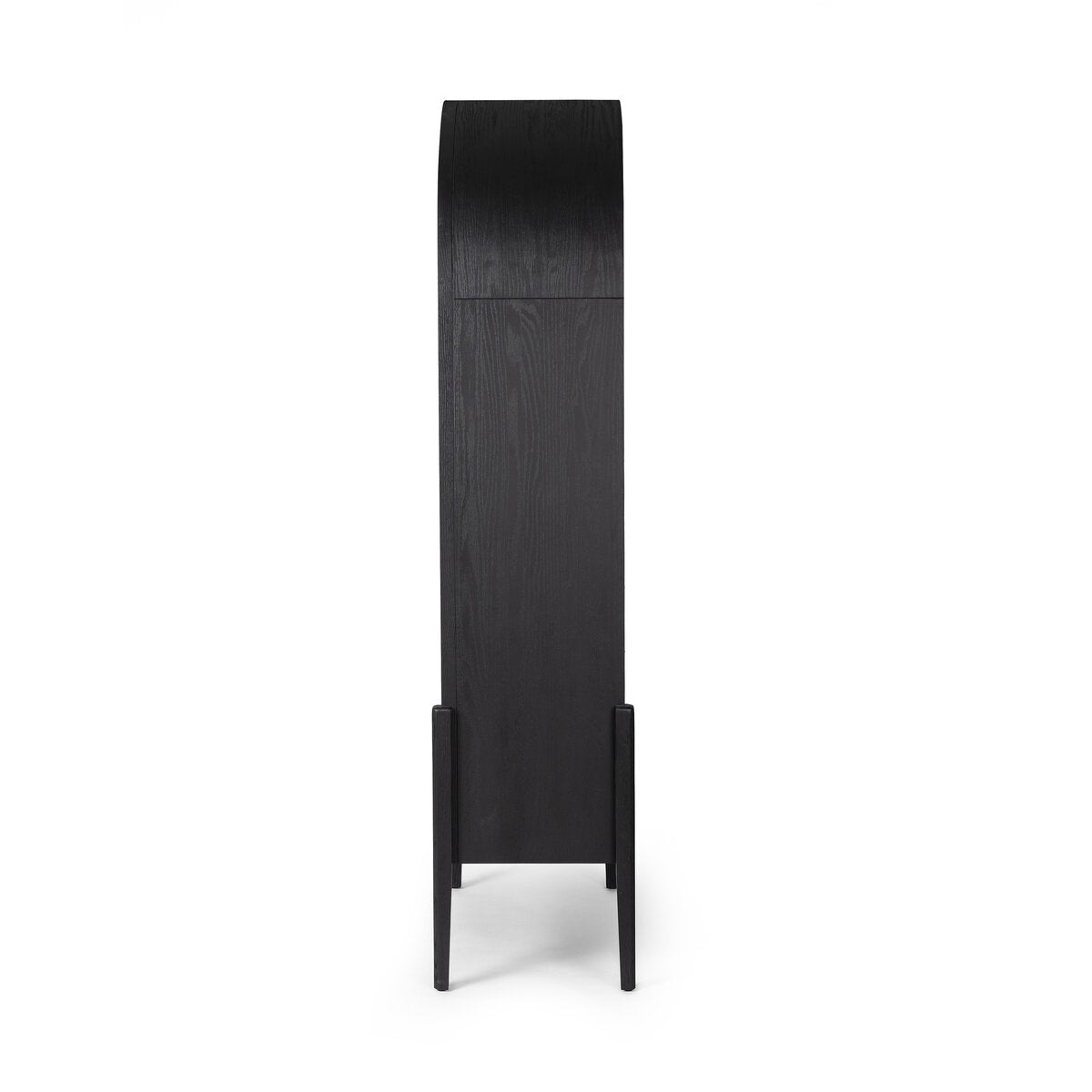 Tolle Bookcase - Drifted Matte Black with Black Shelves - The Furnishery