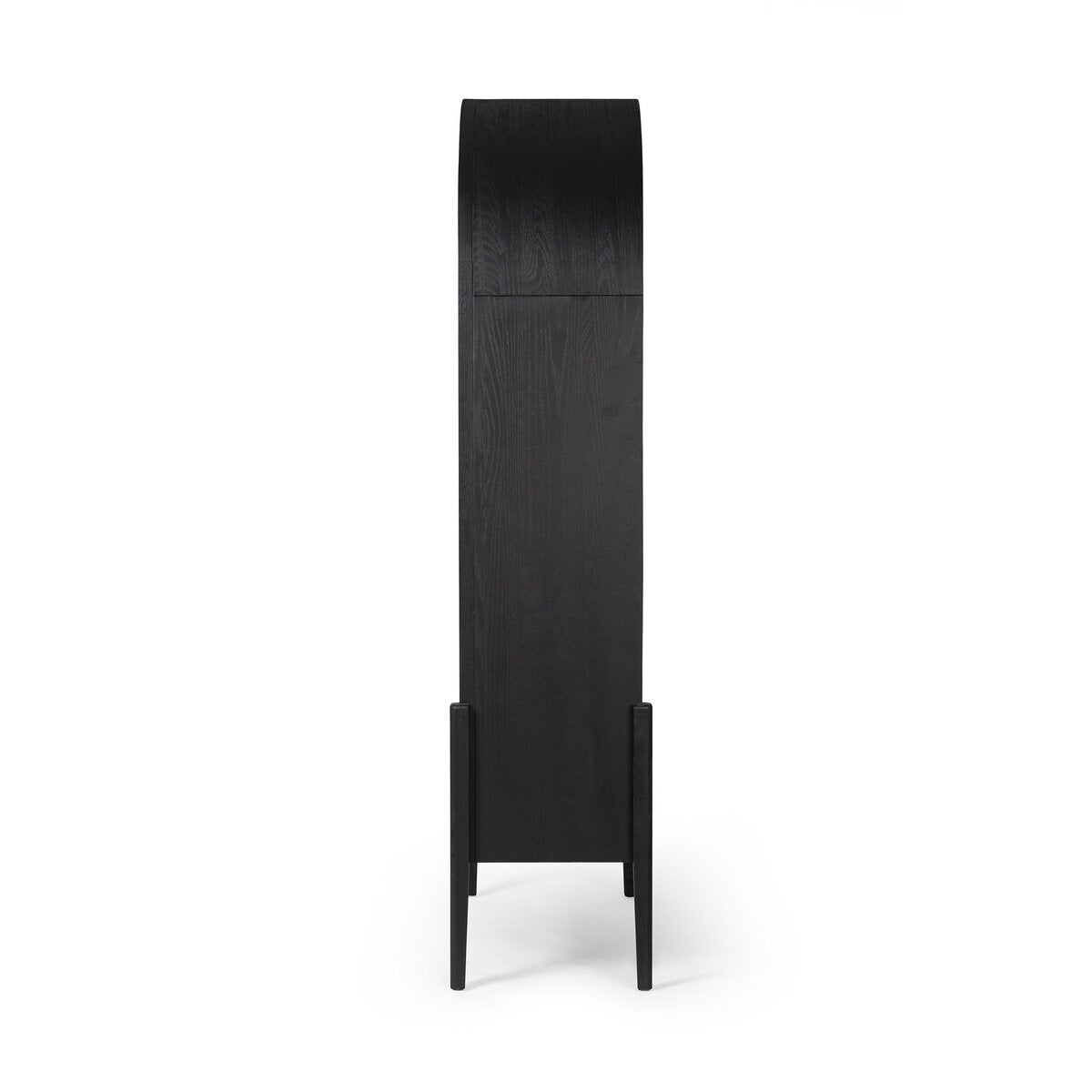 Tolle Bookcase - Drifted Matte Black with Oak Shelves - The Furnishery