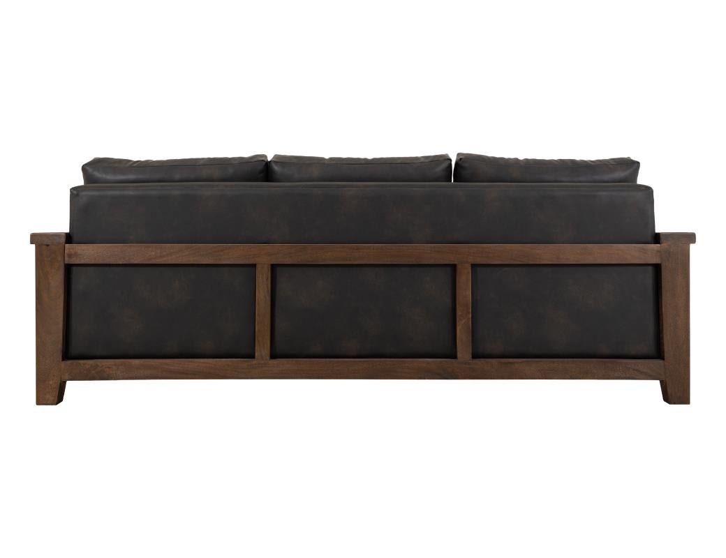 Walnut 94” 3 Cushion Sofa - The Furnishery