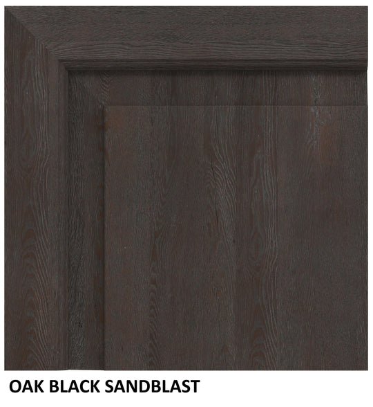 Winston 72" Oak Dining Table - Sandblasted Black - The Furnishery
