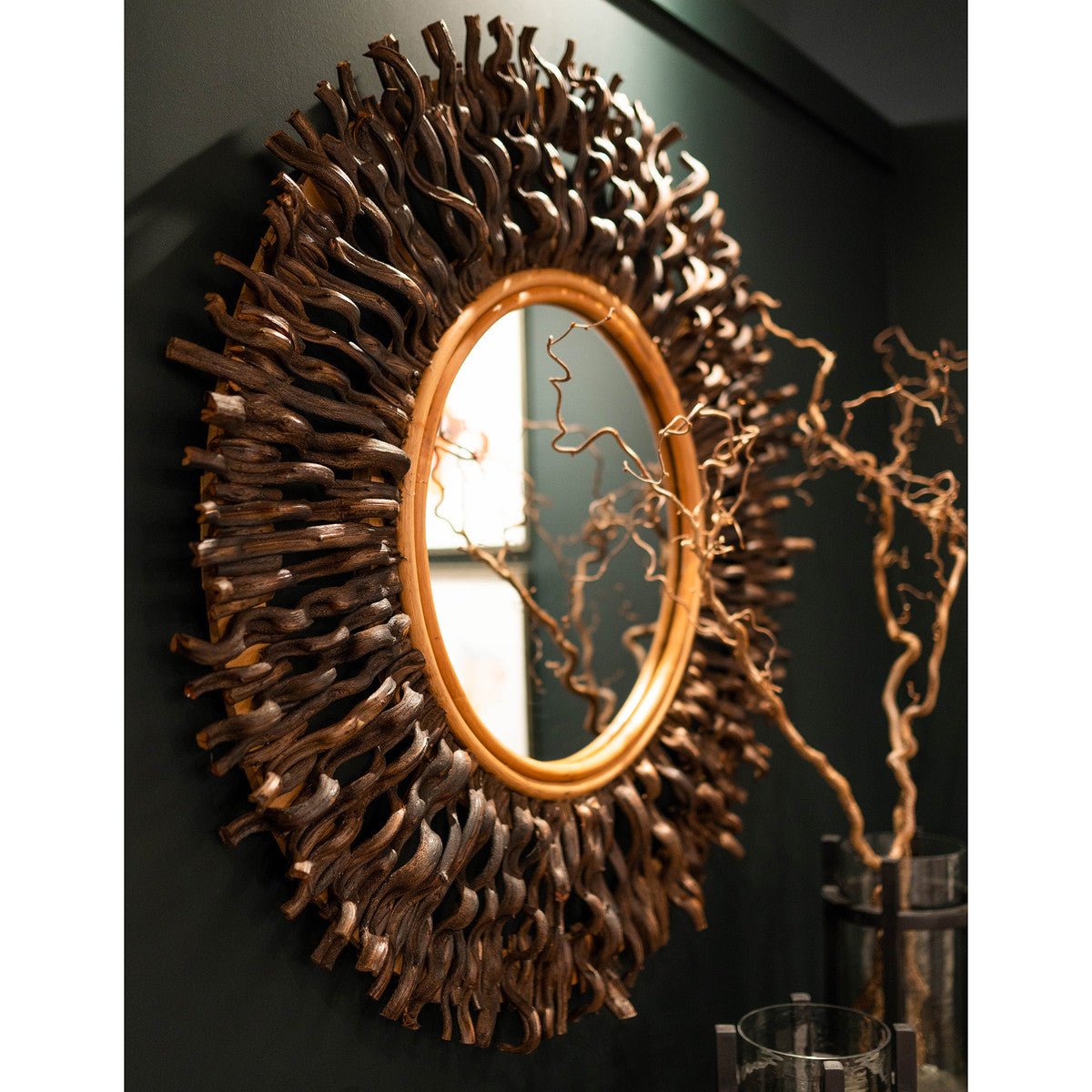 47" Maita Round Mirror - The Furnishery