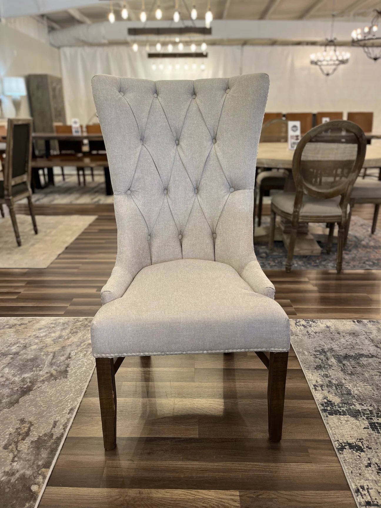 Alex Tufted Dining End Chair - Sand - The Furnishery