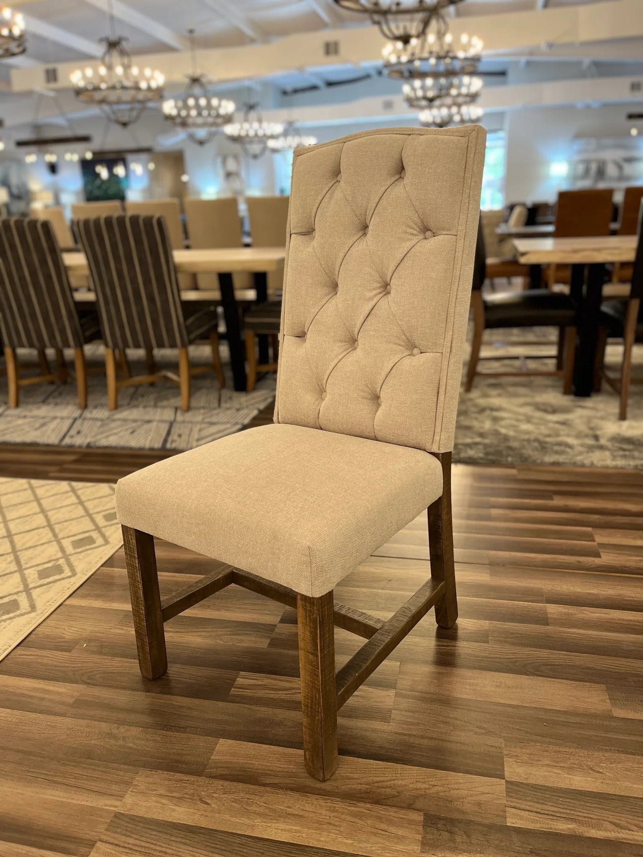 Alex Tufted Dining Side Chair - Sand - The Furnishery