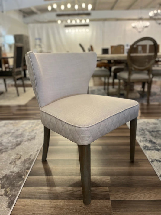 Anthler Side Chair - Natural Linen + Gray Wash - The Furnishery