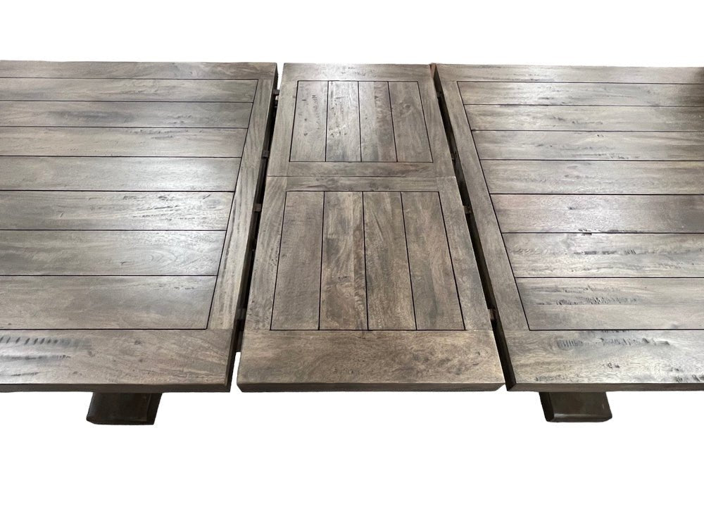 Augusta 96” - 120” Extension Dining Table - Distressed Natural - The Furnishery