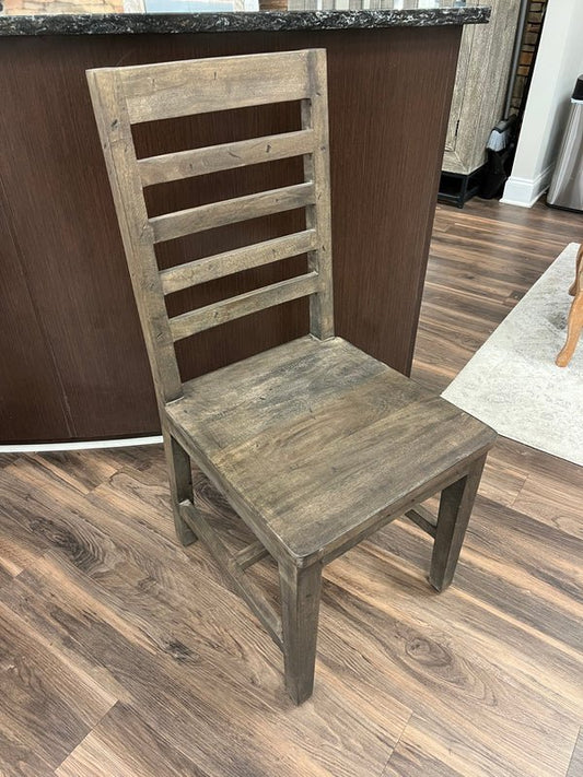 Augusta Horizontal Slat Back Dining Chair - New White Washed - The Furnishery