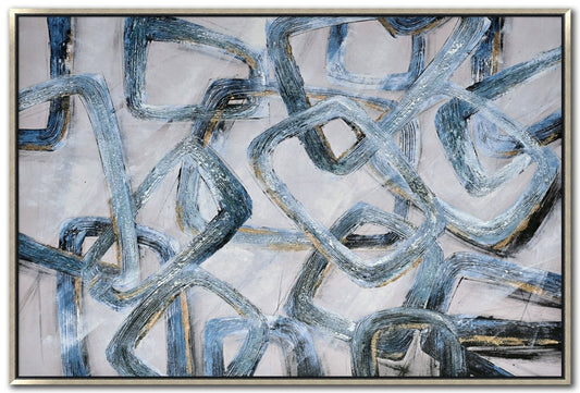 Bluish Links - Canvas - 36” x 48” - The Furnishery
