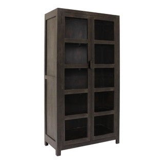Briar Two Wood and Glass Bookcase - The Furnishery