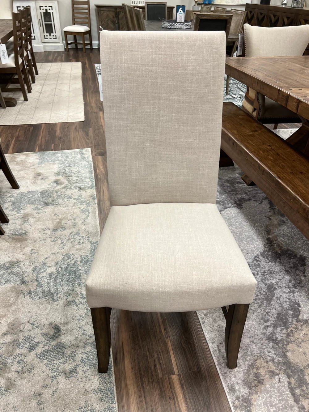 Christy Side Chair - Natural Linen + Earth - The Furnishery
